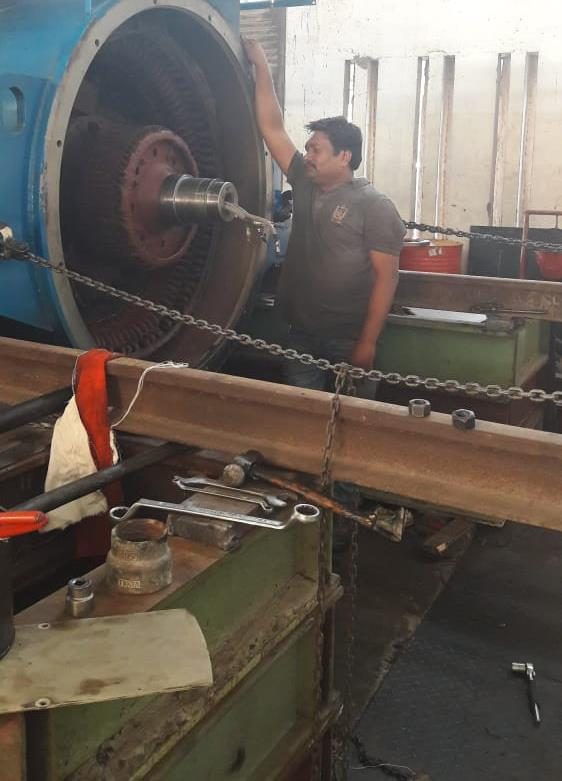 Alternator servicing in the workshop