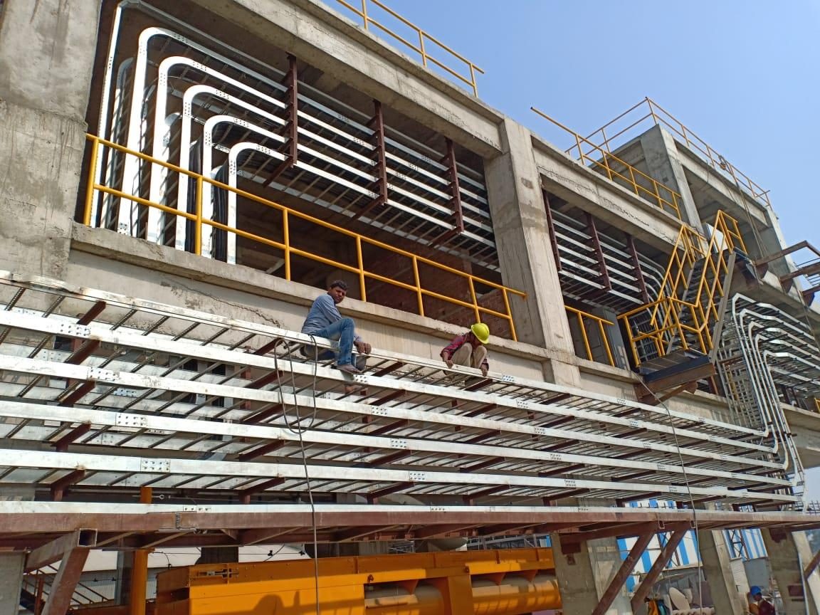 Power plant project — cable tray & erection